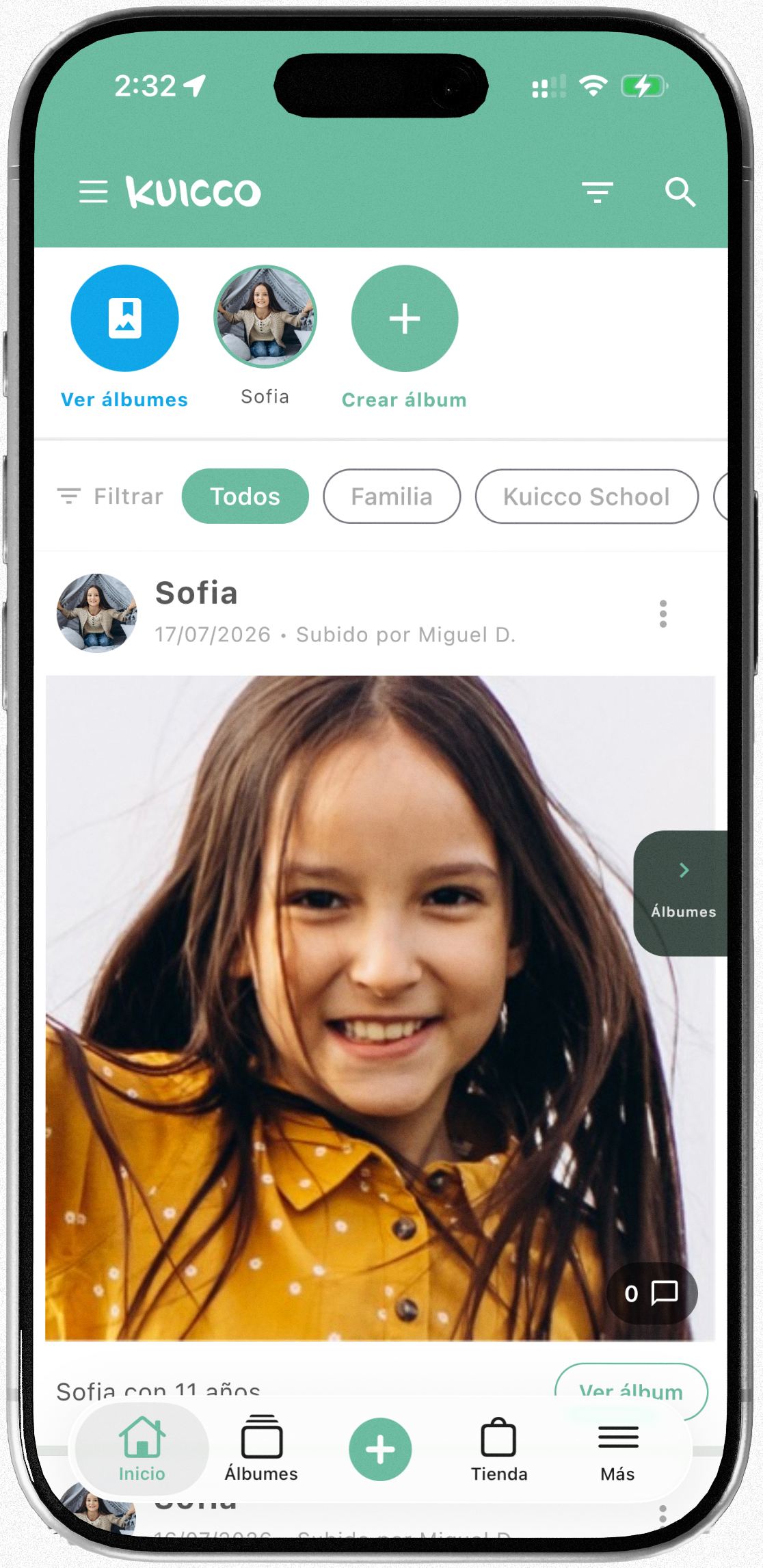 Álbumes y momentos de Sofia en Kuicco