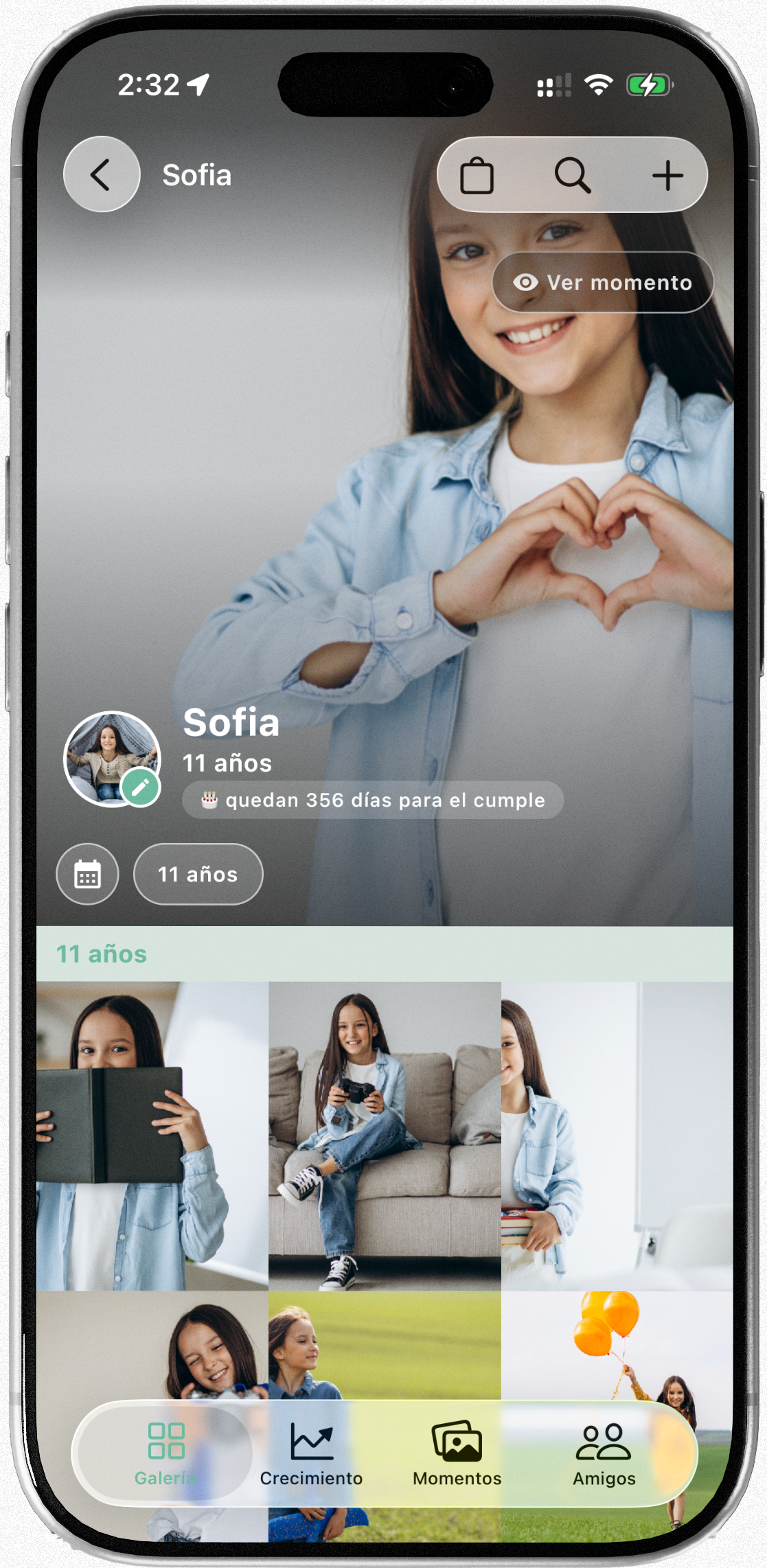 Ficha de Sofia con su galería de fotos en Kuicco