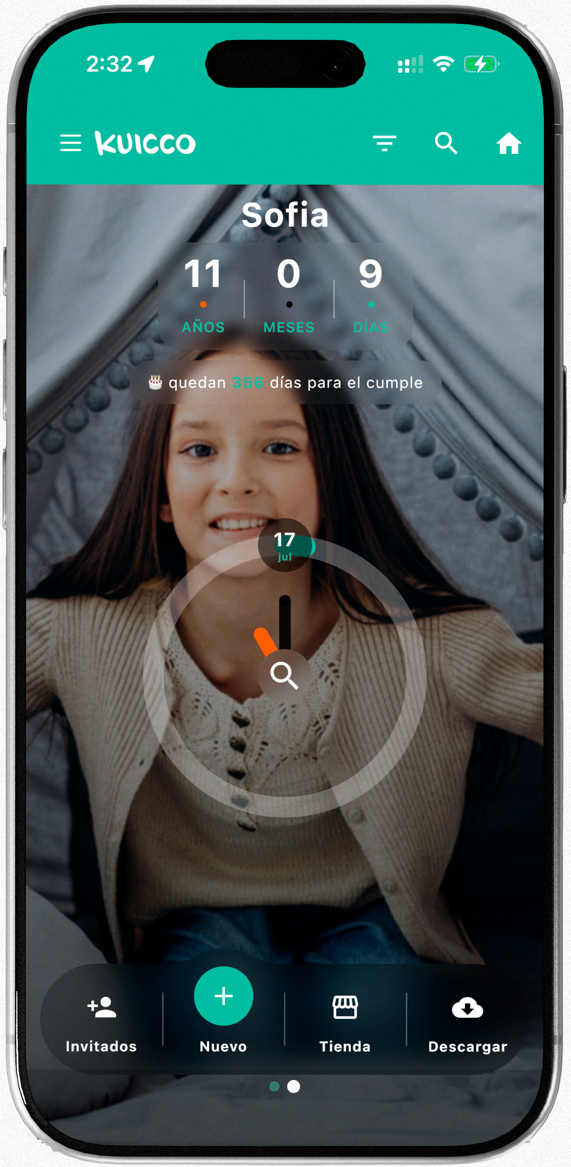 Pantalla principal de Kuicco Family
