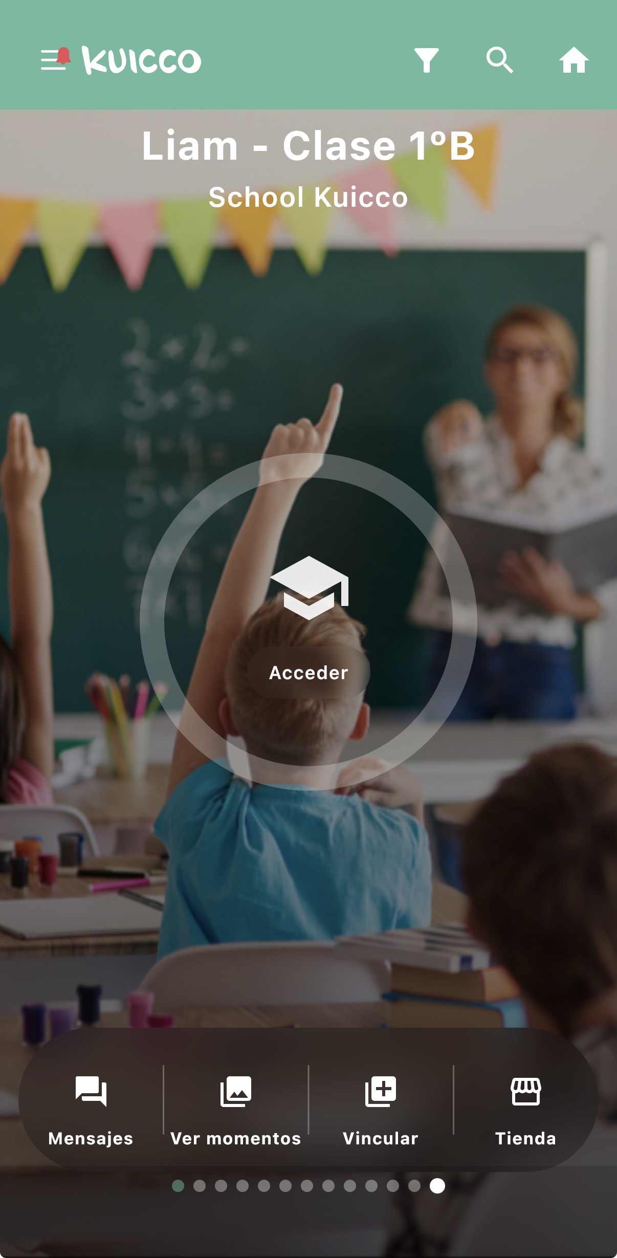 App de Kuicco School en un reloj